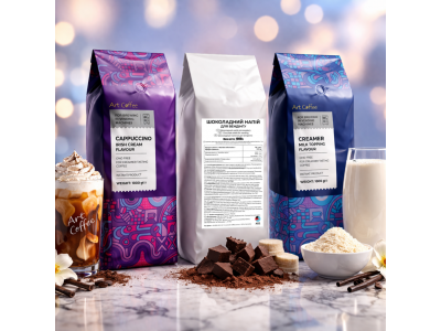 Сухі суміші для вендінгу Art Coffee - капучино, молоко та шоколад