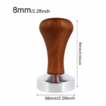 Темпер алюмінієвий 58 мм з деревяною ручкою