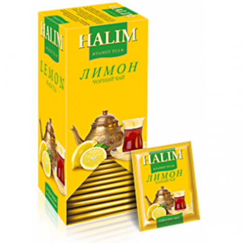 Чорний чай з лимоном Halim в сашетах 25шт