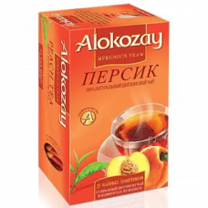 Чорний чай Персик Alokozay в сашетах 25шт