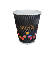 Стакан картон Арт-кава 250 мл Гофра 20 шт